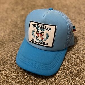 Blue Trucker Hat Blue Collar Wife